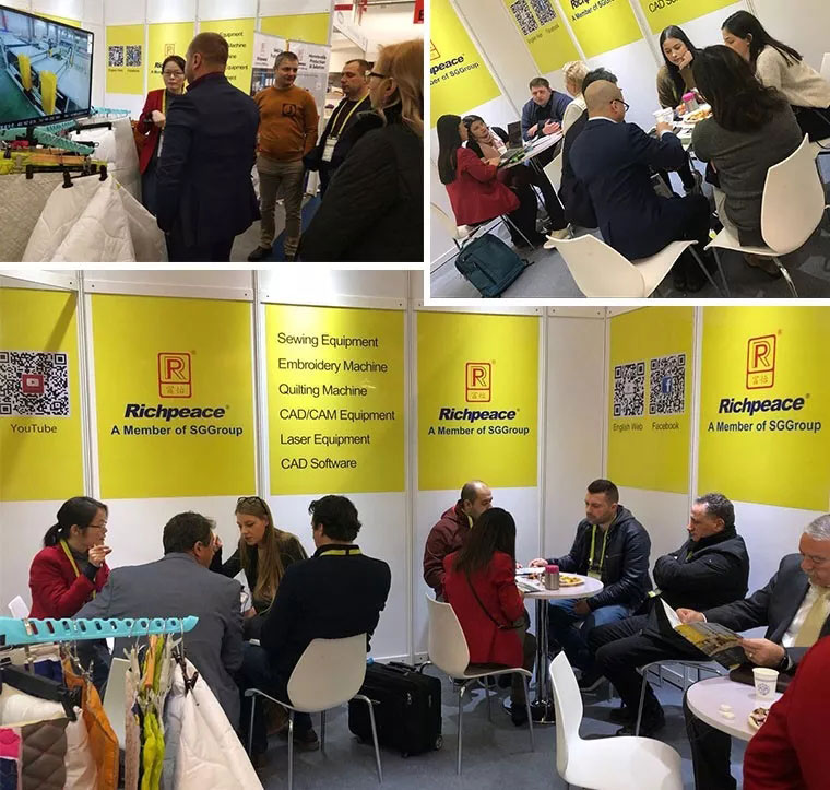 富怡家纺领域自动化生产线，亮相法兰克福国际纺织品展览会